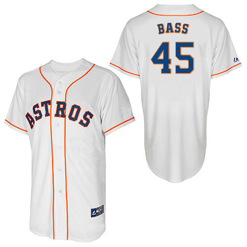 Anthony Bass #45 Youth Baseball Jersey-Houston Astros Authentic Home White Cool Base MLB Jersey